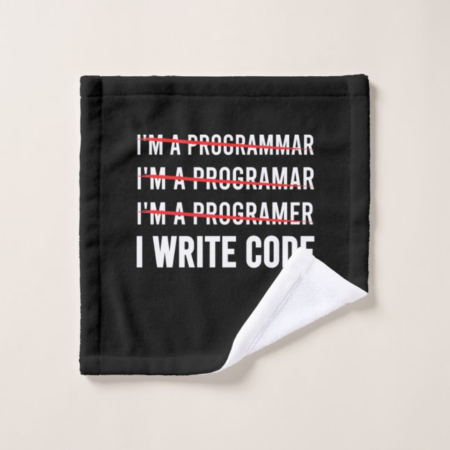 Funny Programmer I Wite Code Wash Cloth (Wash Cloth)