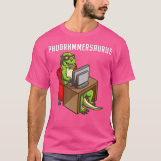 Funny Programmer T Rex Dinosaur Programming Coding T-Shirt