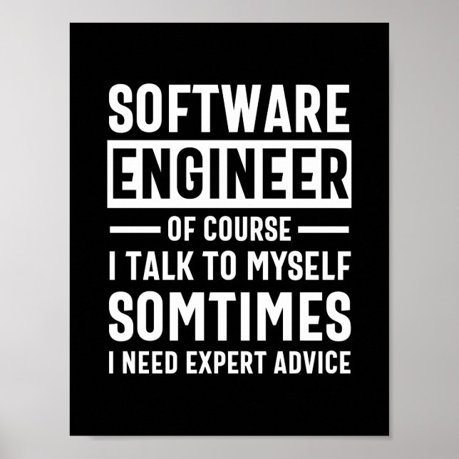 Funny Programming Software Engineer Gift Poster (Front)