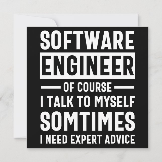 Funny Programming Software Engineer Gift Save The Date (Front)