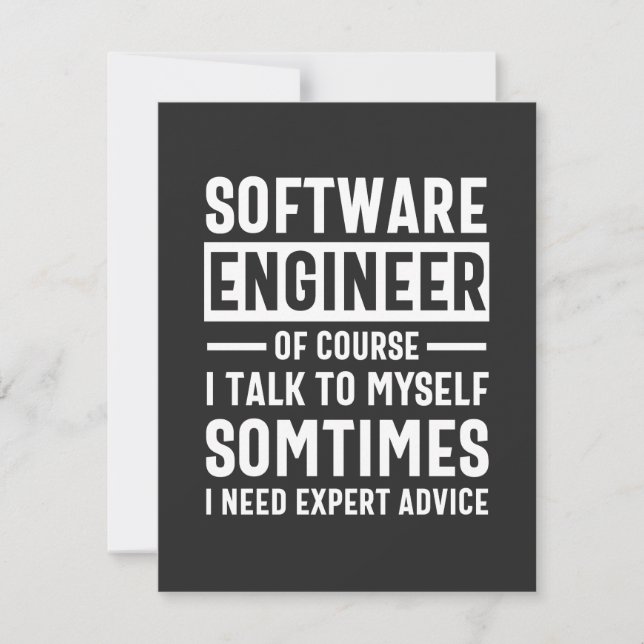 Funny Programming Software Engineer Gift Thank You Card (Front)