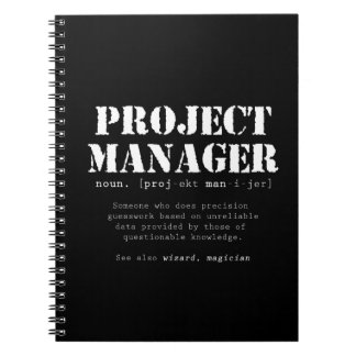 Funny Project Manager Dictionary Definition Notebook