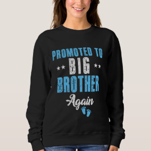 Funny Promoted To Big Bro Vintage Levelled Up To B Sweatshirt