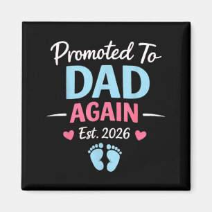 Funny Promoted to Dad 2026 New Baby Announcement Magnet