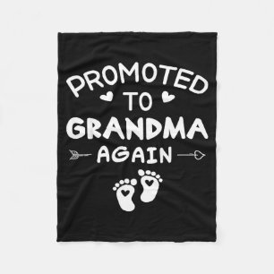 Funny promoted to grandma soon to be a grandma  fleece blanket