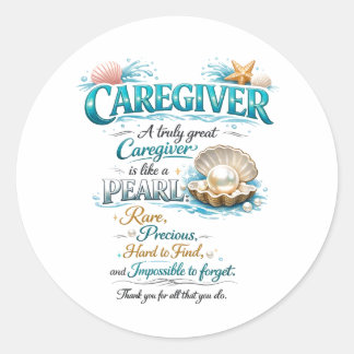 Funny Property Caregiver | Happy Caregiver Day Classic Round Sticker
