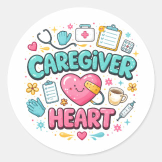 Funny Property Caregiver | Happy Caregiver Day Classic Round Sticker