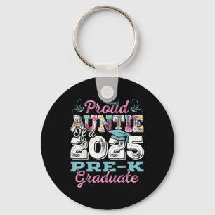 Funny Proud Auntie Of A Cl Of 2025 Pre-k Graduate  Key Ring