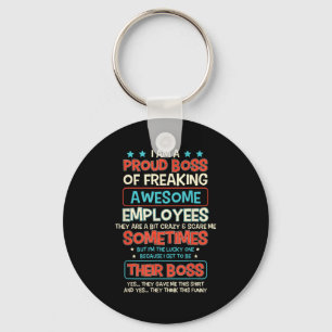 Funny Proud Boss Employee Appreciation Office Men  Key Ring