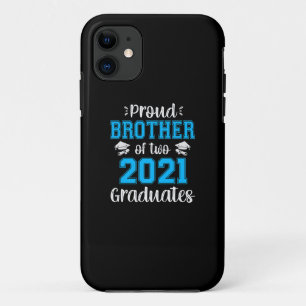 Funny Proud Brother of 2021 Graduates T-shirt Case-Mate iPhone Case
