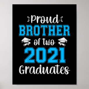 Funny Proud Brother Of  2021 Graduates T-shirt Poster