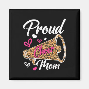 Funny Proud Cheer Mum Leopard Mothers Day Women Magnet