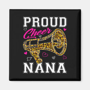 Funny Proud Cheer Nana Leopard Mothers Day Women Magnet