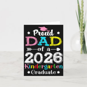 Funny proud dad of a class of 2026 kindergartenFun Card