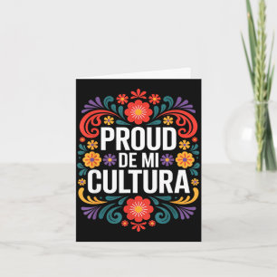 Funny proud de mi cultura mexican heritage saying card
