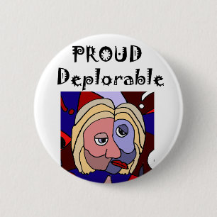 Funny Proud Deplorable Political Cartoon 6 Cm Round Badge