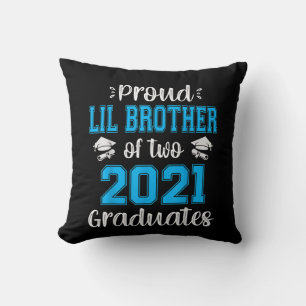 Funny Proud Lil Brother Of 2021 Graduates Cushion