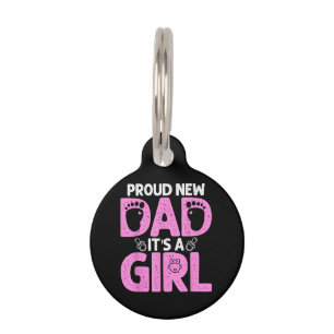 Funny Proud New Dad Gift For Men Father's Day It's Pet Tag