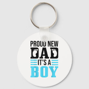 Funny Proud New Dad It's A Boy Gift For Men Cool N Key Ring