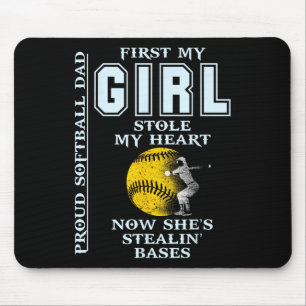 Funny Proud Softll Dad - Girl Stole My Heart Mouse Pad
