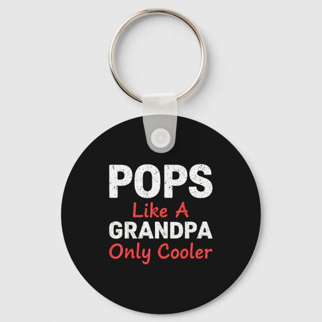 Funny Ps Grandpa Cooler From Grandkids Father's Da Key Ring (Front)