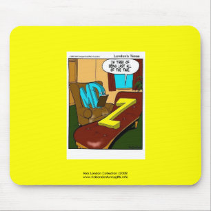 Funny Psychiatry Cartoon On Quality Poster Mouse Pad