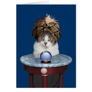 Funny Psychic Kitty Thinking About You