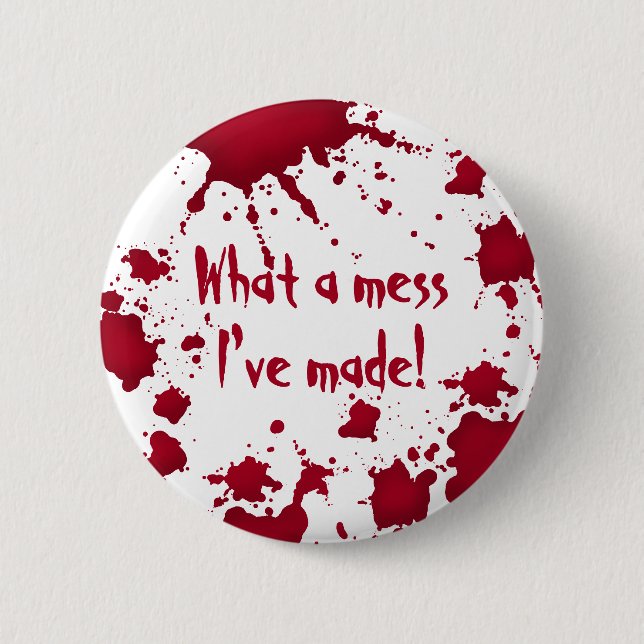 Funny psycho Halloween 6 Cm Round Badge (Front)