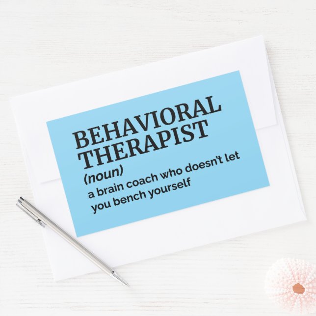 Funny Psychology Gift – Behavioural Therapist Rectangular Sticker (Envelope)