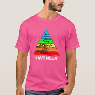 Funny Psychology Hierarchy Of Needs Major Psychoth T-Shirt