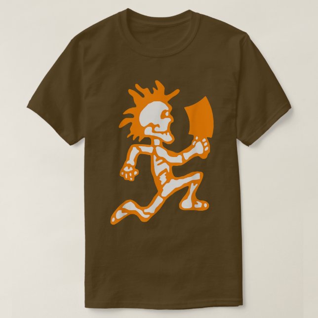 Funny Psychopathic Skeleton T-Shirt (Design Front)