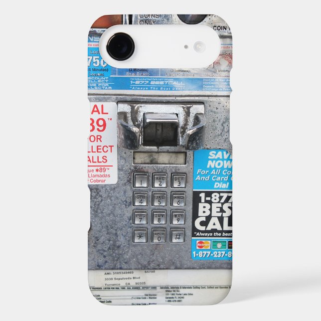 Funny Public Pay Phone Booth Case-Mate iPhone Case (Back)