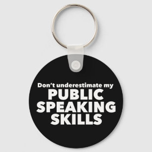 Funny Public Speaker Key Ring