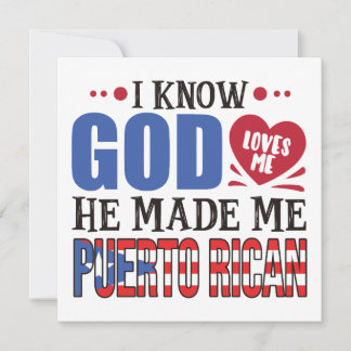 Funny Puerto Rico Heritage Quote Card