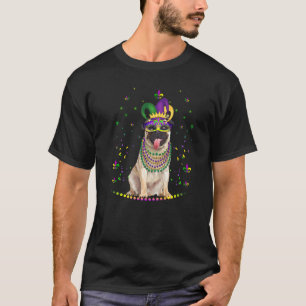 Funny Pug Animal Lover Cute Mardi Gras Carnival Je T-Shirt