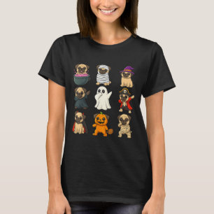 Funny Pug Breed Pet Halloween Pumpkins Halloween T-Shirt