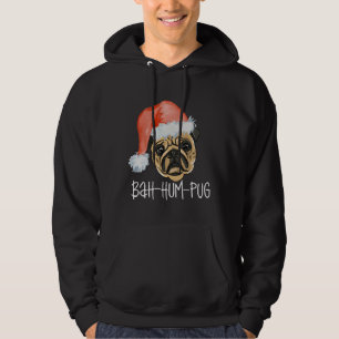 Funny Pug Christmas Dog Mum Dad Pyjamas Classic T- Hoodie