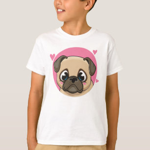 Funny Pug Cute Puppy Dog Lover Cartoon Puppies T-Shirt