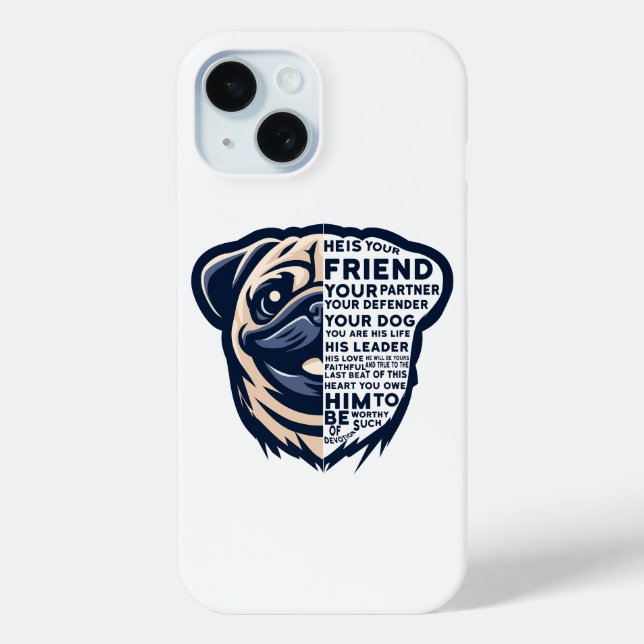 Funny Pug Dog Case-Mate iPhone Case (Back)
