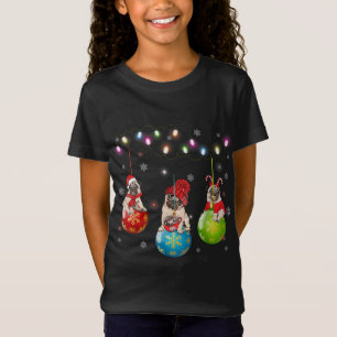 Funny Pug Dog Christmas Lights Pajama Merry Pugmas T-Shirt