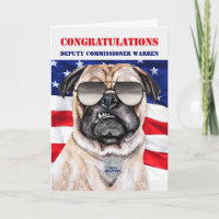 Funny Pug Dog Police Department Promotion