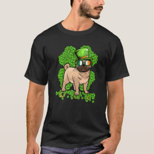 Funny Pug Dog Shamrock St Patricks Day T-Shirt