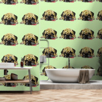 Funny Pug Dog with Custom Colours