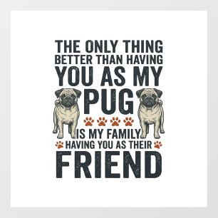 Funny Pug Family Friend Vintage Engraving Shirt De