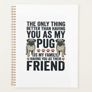 Funny Pug Family Friend Vintage Engraving Shirt De Planner