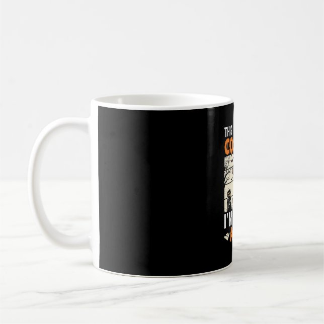 Funny Pug Halloween Human Costume Design Coffee Mug (Left)