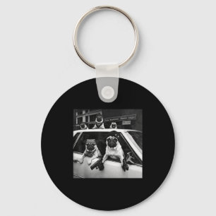 Funny pug meme pug gangster dog street style key ring