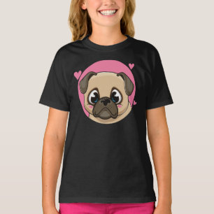 Funny Pug Mum Cute Puppy Dog Lover Cartoon Puppies T-Shirt