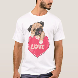 Funny Pug Mum Cute Puppy Dog Lover Cartoon Puppies T-Shirt