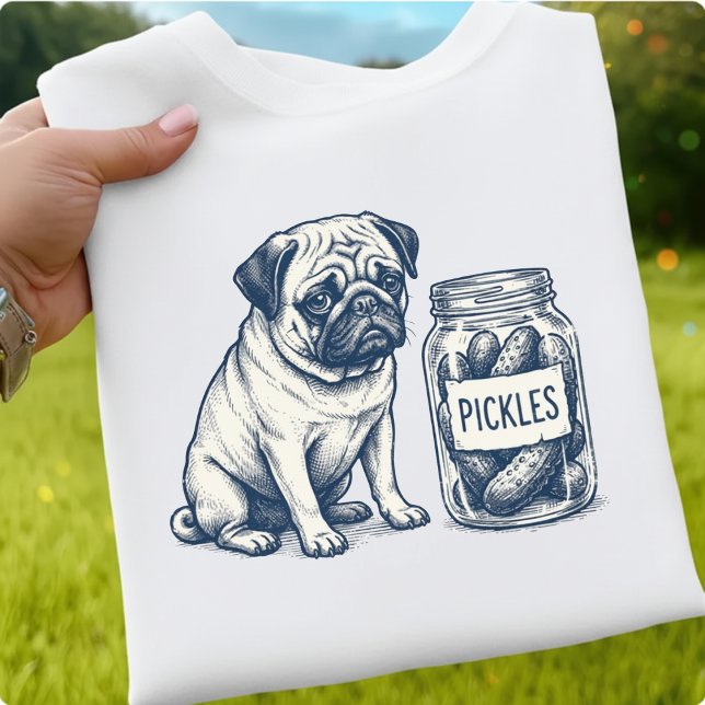 Funny Pug Pickle, Cute Dog gift, Pickle Lover Dog  T-Shirt (Creator Uploaded)